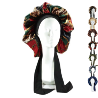 Salon de coiffure Écharpe Wraps Nuit Sommeil Soins Grande Tresse Satin Imprimé Bande Élastique Turban Sommeil Cap Cheveux Casual Soie Bonnet