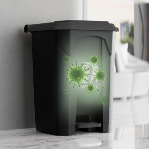 Poubelle rectangulaire 10L à pédale pour intérieur/extérieur, utilisation en cuisine - Product Image 4