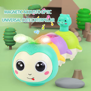 Jouet Éducatif Électrique Universel pour Bébé, en Plastique, en Forme de Chenille Magnétique Démontable, avec Lumières et Musique - Product Image 2