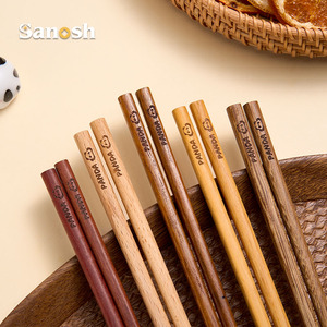 SANOSH Bacchette in Legno 100% Ecologiche, 5 Paia con Motivo <span class=keywords><strong>Panda</strong></span> alla Moda, 5 Colori Assortiti per Regali Aziendali - Product Image 4