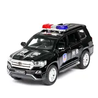 Модель полицейского автомобиля toyota, игрушка для мальчиков, модель автомобиля под давлением, подарок для детей, игрушечный автомобиль