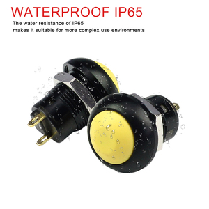12 mét gắn lỗ moushroom Head <span class=keywords><strong>push</strong></span> <span class=keywords><strong>button</strong></span> chuyển 2pin latching IP67 nhựa không thấm nước mini <span class=keywords><strong>push</strong></span> <span class=keywords><strong>button</strong></span> chuyển mà không cần LED - Product Image 3