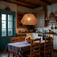 Lampe suspendue en corde de coton tissée à la main, style bohème, en corde de chanvre, pour îlot de cuisine, chambre à coucher, restaurant, fabriquée en Chine