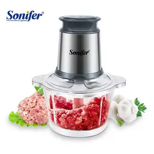 Sonifer SF-8057, Peralatan Dapur Profesional 1.8 Liter Stoples Kaca 2 Kecepatan Penggiling Daging Elektrik