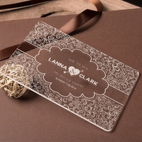 Letrero Acrílico Transparente Rectangular Personalizado con Impresión UV, Moderno, para Invitaciones de Cumpleaños y Boda, Regalos y Decoración para Fiestas
