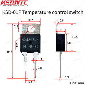 JUC-31F KSD-01F サーマルスイッチ回路基板絶縁シェルホームオートメーション温度制御スイッチノーマルオープン H - Product Image 2