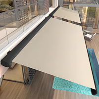 Auvent de porte roulante en aluminium rétractable automatique d'extérieur avec pare-soleil motorisé pour balcon Auvent avec voile en acrylique
