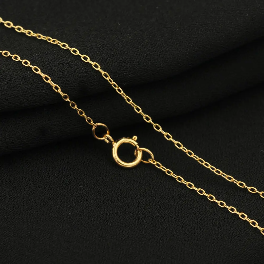 Collana con croce permanente per gioielli da donna che fanno catena a maglie con collana riempita d'oro senza appannamento
