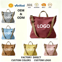Sac fourre-tout en toile de couleur unie pour femme, avec logo brodé personnalisé, tendance, polyvalent, pratique, sac à bandoulière ouvert pour usage quotidien, promotion