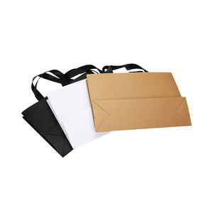 Bolsas Boutique Lujo Blanco Embalaje al por menor Regalo Llevar, Bolsa Bolsas de tienda de ropa con logotipo impreso/ - Product Image 5