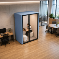 Cabine de bureau acoustique modulaire insonorisée pour réunions et travail en intimité