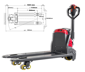 Chariot élévateur électrique de 2,0 tonnes, batterie au lithium 24V, transpalette pour entrepôt, prix d'usine - Product Image 4