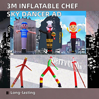 HPS Publicité gonflable personnalisée : Personnage de bienvenue ondulant, Sky Dancer, Chef Air Dancer