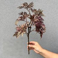 Lot de fougères artificielles colorées, tiges de feuillage artificiel pour arrangements floraux, aménagement paysager, branche de plante, verdure en gros