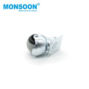 Roulettes de mobilier modernes de 2 pouces du fabricant, roulettes pivotantes à 360 degrés, roulettes en caoutchouc rondes pour bureau avec plaque - Product Image 3