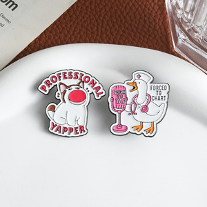 Broches en émail médical « Geese and Cats » pour sacs à dos, bijoux <span class=keywords><strong>de</strong></span> mode pour femmes, cadeau pour amis - Product Image 5
