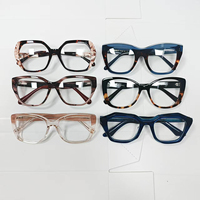 Montures de lunettes surdimensionnées multicolores en acétate épais à monture complète – Vente en gros d'usine – Lunettes unisexe de haute qualité