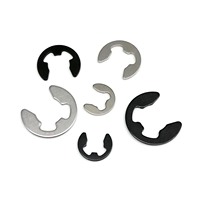 1 Kit M1.2 to M15 GB896 E type Circlip Shaft Bearing External Retaining Ring Snap Washer Black 65mn Steel 304 A2 Stainless Steel