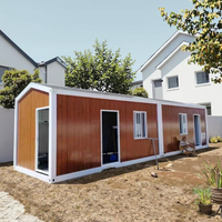 Casa Contenedor Prefabricada de Madera/Acero de 20 pies/40 pies para Oficinas y Comedores al Aire Libre con Techos Puntiagudos y Garantía