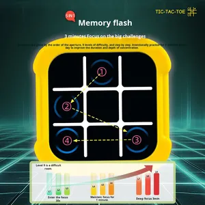 Gioco da Tavolo Multifunzionale in Legno Stile TikTok, Tris Elettronico <span class=keywords><strong>per</strong></span> <span class=keywords><strong>Bambini</strong></span>, Cinque in Fila, Vendita all'Ingrosso - Product Image 3