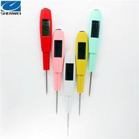 Termometer Digital Stainless Steel Warna Kustom SW 2026 Layar LCD Tahan Air Akurasi 0.2C untuk Dapur BBQ Saus Daging
