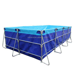 Grands réservoirs d'aquaculture robustes pour <span class=keywords><strong>la</strong></span> pisciculture - Utilisation commerciale, tube <span class=keywords><strong>en</strong></span> PVC galvanisé, durée de vie de 8 ans, certifié CE, poissons d'intérieur - Product Image 6