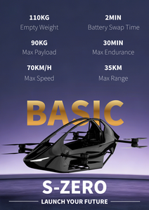 Helicóptero Evtol Monoplaza Spot Low Attitude de Fibra de Carbono con Cámara 4K, Diseño Plegable de 4 Alas, Control de Piloto Automático, Capacidad de 80 kg - Product Image 4