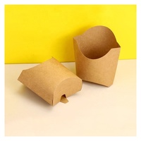Scatole di Carta Kraft Bianca Economiche per Patatine Fritte con Stampa Logo Personalizzata, Confezioni Usa e Getta per Fast Food e Asporto