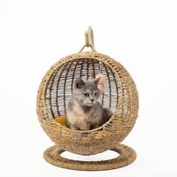 Vente en gros d'accessoires pour animaux domestiques chauds et confortables écologiques, meubles modernes pour maison, lits en rotin surélevés