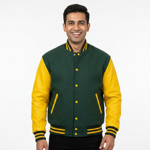 <b>Men's</b> Varsity <b>Jackets</b> Top Sale with Unique Style Custom Logo Best Manufacturer Winter <b>Leather</b> CollegeBaseballjacket for <b>men</b> - Product Image 1