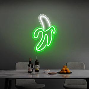 Enseignes néon LED en forme de <span class=keywords><strong>banane</strong></span>, alimentées par piles, enseignes néon 3D personnalisées, lettres, chiffres, alphabet pour porte de maison, chambre, fête, Halloween - Product Image 1