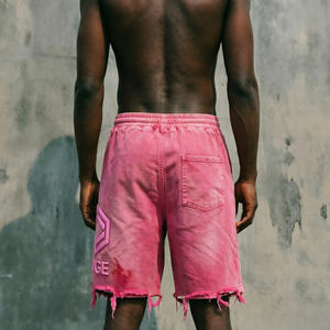 Pantalones Cortos XINGE para Hombre, Estampado 3D, con Pedrería, Cordón Ajustable, Largura hasta la Rodilla, Lavado Ácido, Estilo Jorts - Product Image 2