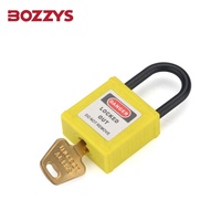 BOZZYS 25mm Mini cadenas de sécurité en Nylon clé principale manille en acier matériau en aluminium équipement électrique Non conducteur utilisation de la porte