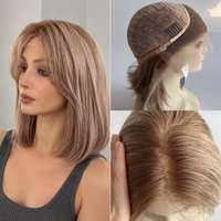 Perruques Lace Front Transparentes 13x4 pour Femmes, Perruque Courte Bob Brésilienne Lisse, Perruque en Cheveux Humains avec Dentelle Frontale HD, Densité 150