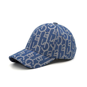 Gorra de Béisbol de Lujo Estilo Denim de 6 Paneles en Tejido Jacquard de Alta Calidad, Personalizada con Efecto Desgastado para Hombre - Product Image 3