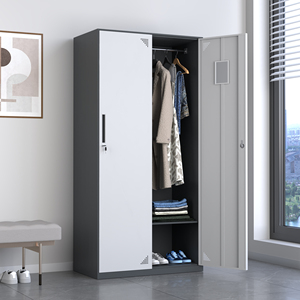 현대적인 디자인 금속 로커 캐비닛 옷장 사무실 가구 가정용 강철 문 패널 스타일 침실 가구 - Product Image 3