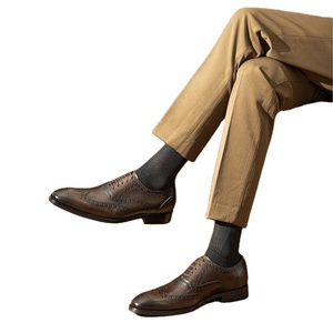 A.N.M.bullock Custom Brand Factory Direct Supply Handmade Men's Office Career <b>Pointed</b> Toe Lace-Up Anti-Slip Breathable Dress - Product Image 1