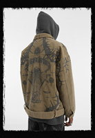 2025 nouvelle mode personnalisée Ropa Hombre veste hommes col montant Hip Hop Denim Baseball veste pour hommes.