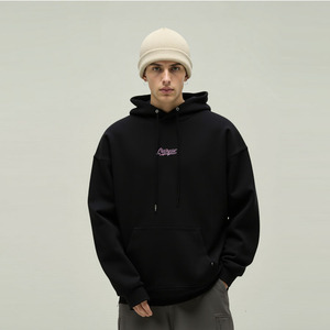 Marchio LPMX alta qualità fabbricazione all'ingrosso prezzo manica lunga cotone nero stampa <span class=keywords><strong>felpa</strong></span> con cappuccio da uomo - Product Image 1