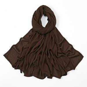Zifeng OEM Turbante Nigeriana Para Casamento Tradicional Venta al por mayor Plain Bubble Chiffon Hijab - Product Image 6