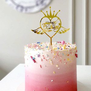 ท็อปเปอร์เค้กอะคริลิค รูปมงกุฎ น้ำผึ้งและรสหวาน สำหรับตกแต่งเค้กวันเกิดเจ้าหญิง ปาร์ตี้วันเกิด - Product Image 3