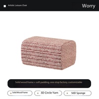 Modernes Konvertierbares Drehbares Chaiselongue-Sofa-Set Wohnzimmermöbel Künstlerischer 3D-Kreis-Garn Freizeitstuhl Stoff