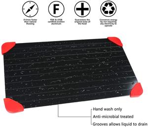 Plateau de <span class=keywords><strong>dégivrage</strong></span> <span class=keywords><strong>rapide</strong></span> plaque de décongélation <span class=keywords><strong>dégivrage</strong></span> pour aliments congelés aluminium noir Opp sac Ningbo maison cuisine viande et volaille outils T/T - Product Image 3