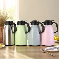 Bouteille d'eau chaude domestique à pression manuelle, en acier inoxydable 304, thermos à double paroi sous vide 2,2 L, pour dortoir, bureau, cafetière, cadeau