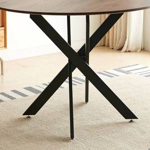 Table classique du milieu du siècle avec design traditionnel en bois noir, plateau en MDF, 4-6 places, pour hôtel ou salle à manger à domicile - Product Image 4
