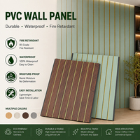 Panel de Pared de PVC Impermeable con Diseño de Madera, Revestimiento Decorativo para Paredes Interiores de Hogares, Hoteles y Oficinas