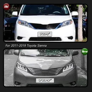 ไฟหน้ารถยนต์ TYPY สำหรับ Toyota Sienna ปี 2011-2020 หลอดไฟ LED พร้อมไฟวิ่งกลางวันและไฟเลี้ยวแบบไดนามิก อุปกรณ์ตกแต่งรถยนต์ - Product Image 3
