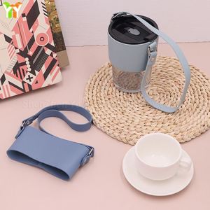 Portavasos con Correa de Mano, Funda Protectora de Cuero PU para Tazas de Café y Té - Product Image 4