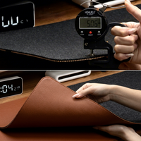 Alas Mouse Gaming Kulit Felt Multi Zona Partisi Anti Selip Alas Meja Berkualitas Tinggi untuk Gaming