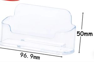Portatarjetas de visita de acrílico transparente personalizado con capacidad para 30-50 tarjetas de visita para exhibir solamente - Product Image 2